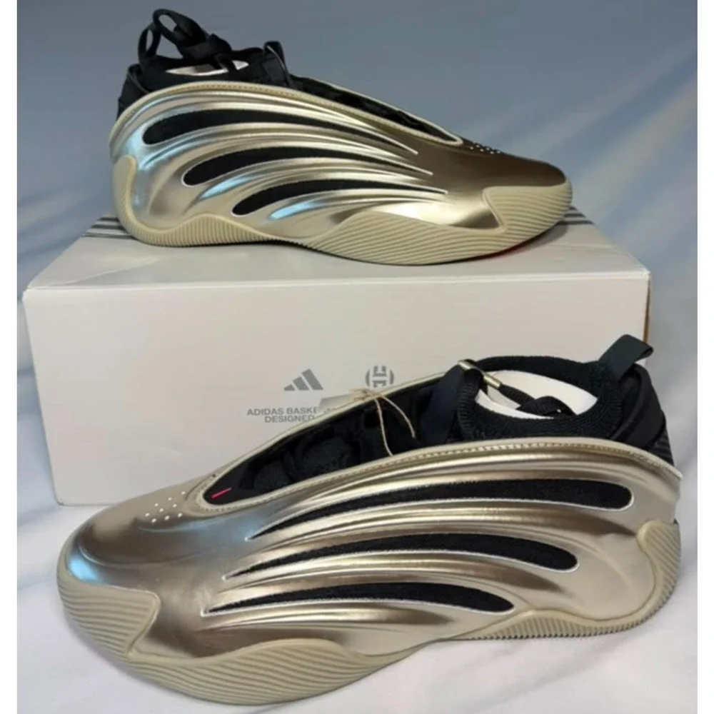 Adidas Harden Vol. 9 - Size 8.5 Men's - New in Box Size 9.5 Wmn - Metallic Gold